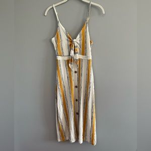 Midi-length Stripe Sun Dress